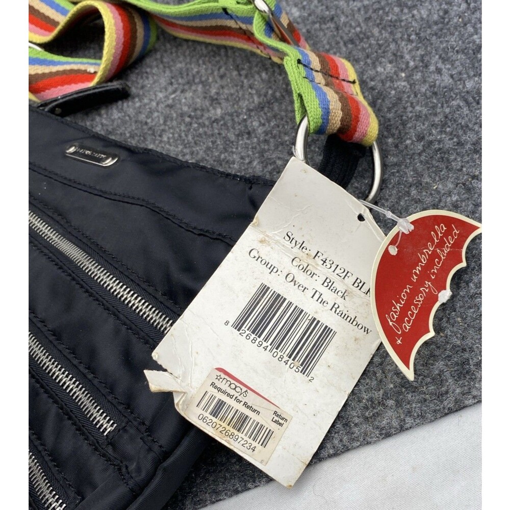 Franco Sarto Organization Over The Rainbow Black Crossbody Bag NWT Travel Retro - Picture 6 of 16